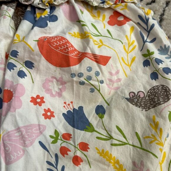 DELETE Baby Boden Romper Floral Meadow Bird Butterfly Bunny Sz 6-12 mo - Picture 2 of 6
